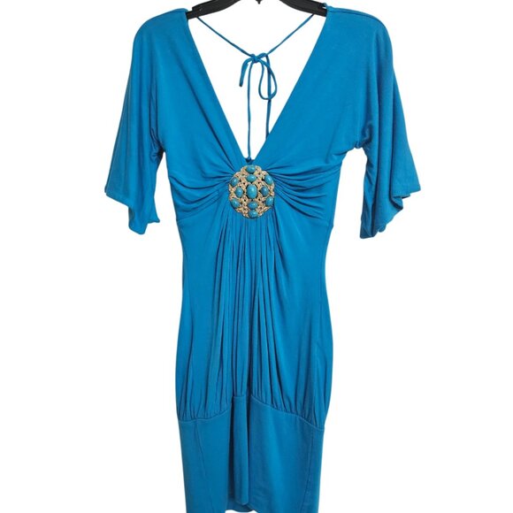 Sky Dress with Embellishment-Size Small - Picture 5 of 17